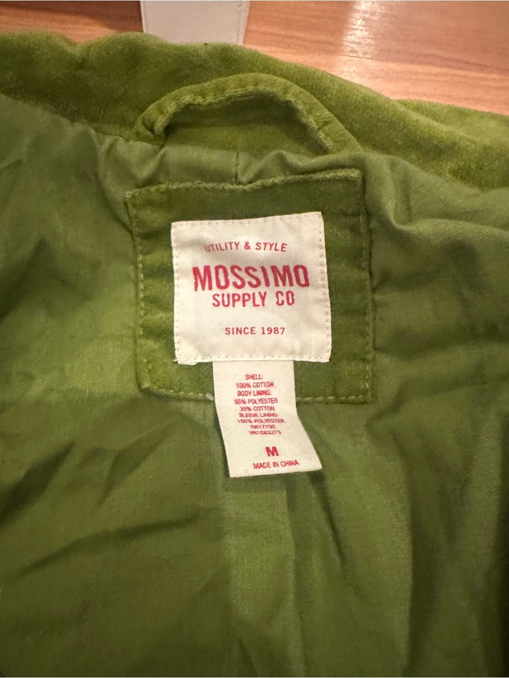 Mossimo Supply Co. Green Double-Breasted Corduroy Pea Coat - Picture 3 of 7